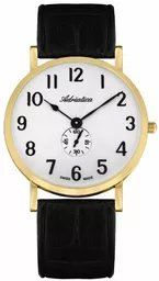 ADRIATICA Zegarek A1113 1223Q czarno biały ze złotą obręczą