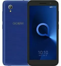 Smartfon ALCATEL 1 niebieski front i tył
