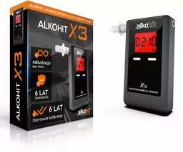 Alkomat ALKOHIT X3 Elektorchemiczny Kalibracje Etui Alkomat ALKOHIT X3 Elektorchemiczny Kalibracje Etui