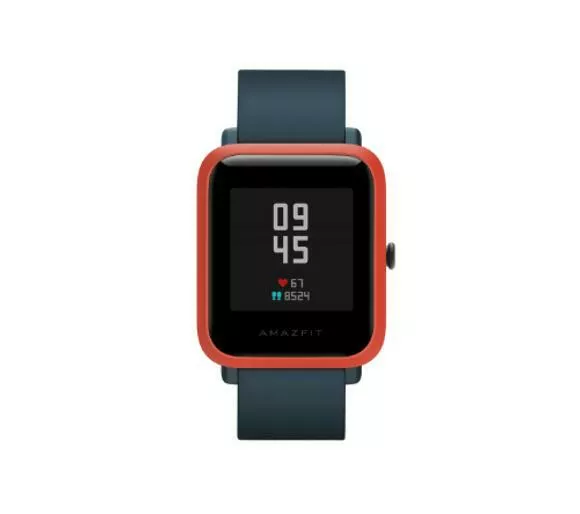 smartwatch czerwono pomaranczowy amazfit bip s ekran