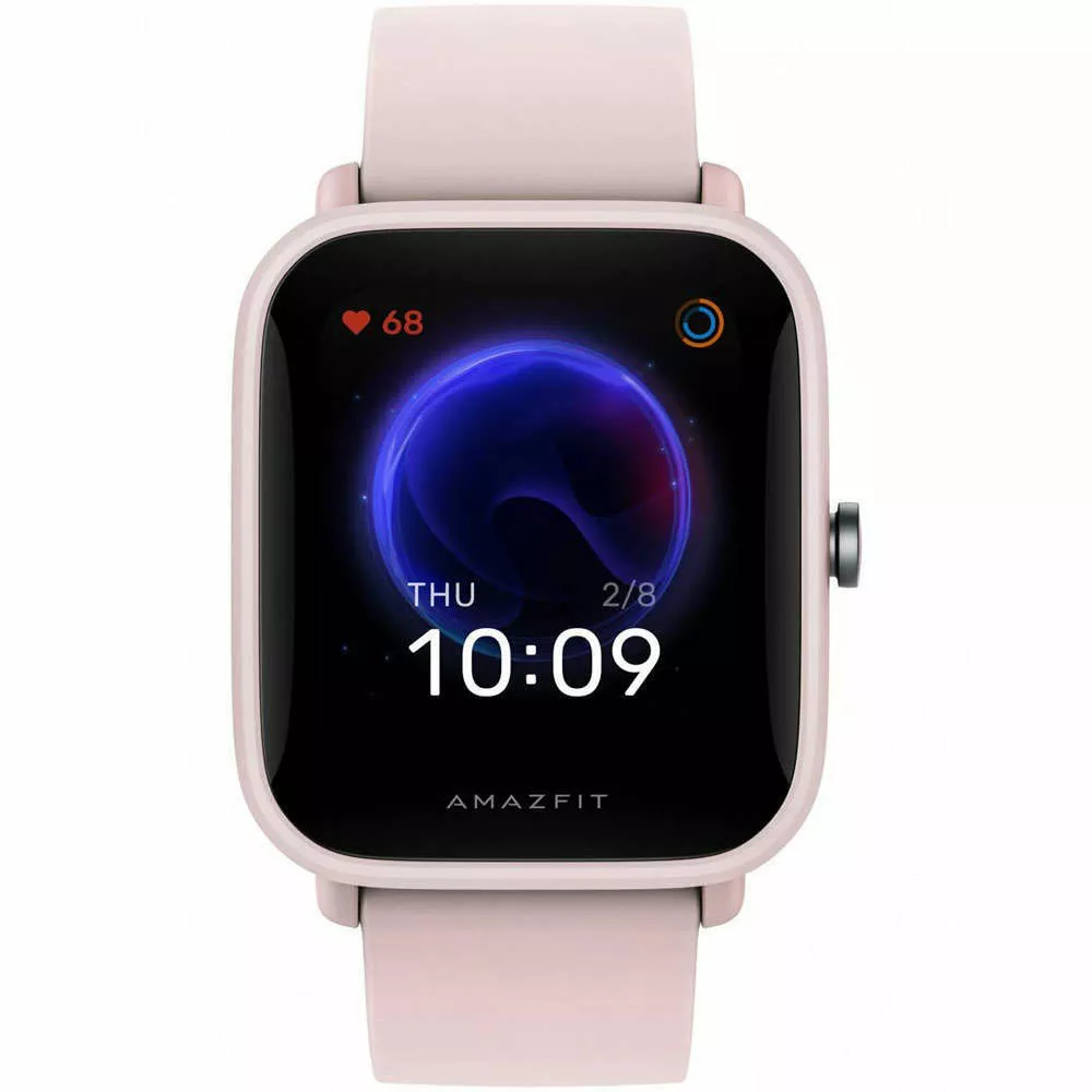 smartwatch amazfit bip u pro rozowy pasek ekran