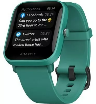 smartwatch amazfit bip u zielony pasek w skos