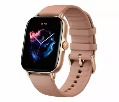smartwatch amazfit gts 3 rozowy pasek ekran
