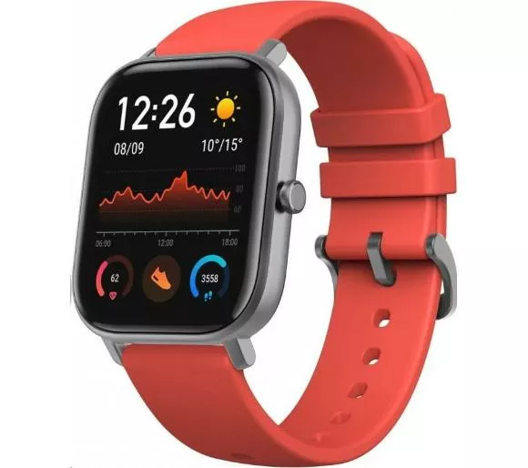 smartwatch amazfit gts pomaranczowy skos