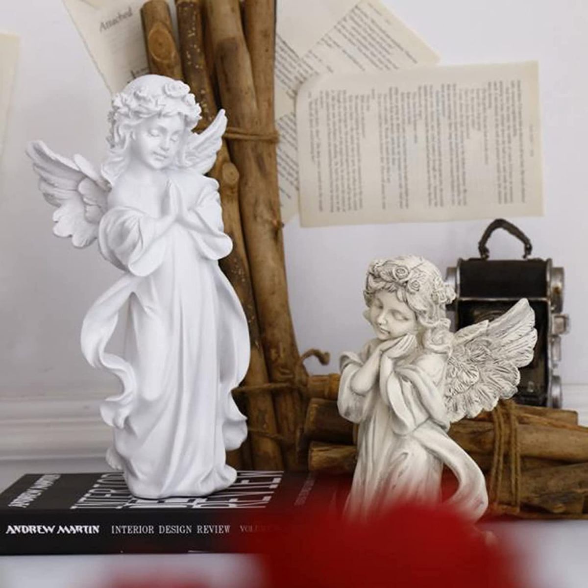 Figurki anioła sprawdzą się w każdym rodzaju wnętrza