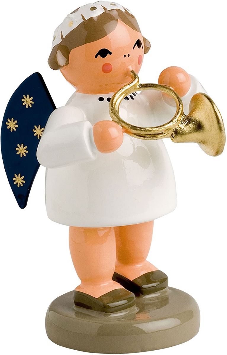 Malowana figurka aniołka wykonana z drewna Malowana figurka aniołka wykonana z drewna