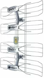 Antena TV zewnętrzna siatkowa DVB T VHF UHF wzmacniacz 35 dB DV4 A35 DPM