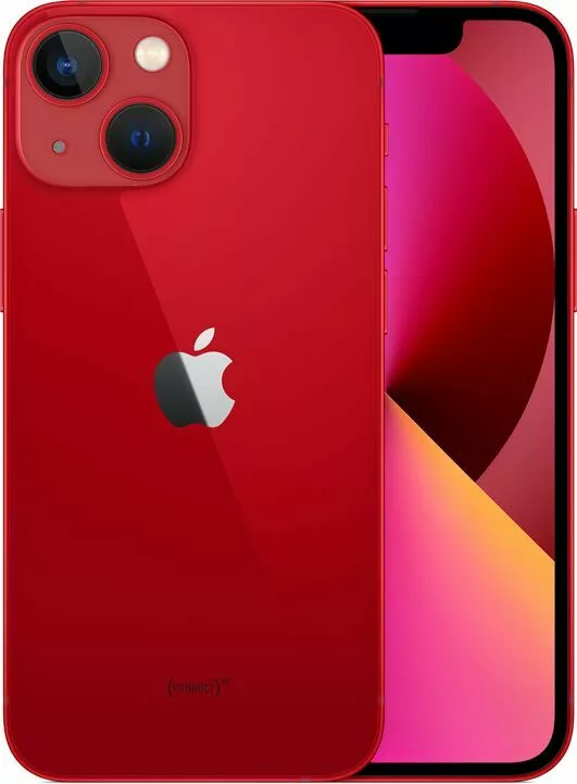 apple iphone 13 mini czerwony front i tyl