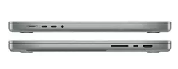 Zamknięty Apple MacBook Pro 16 z obu stron