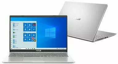 laptop asus x515ja bq2004t srebrny front i tyl
