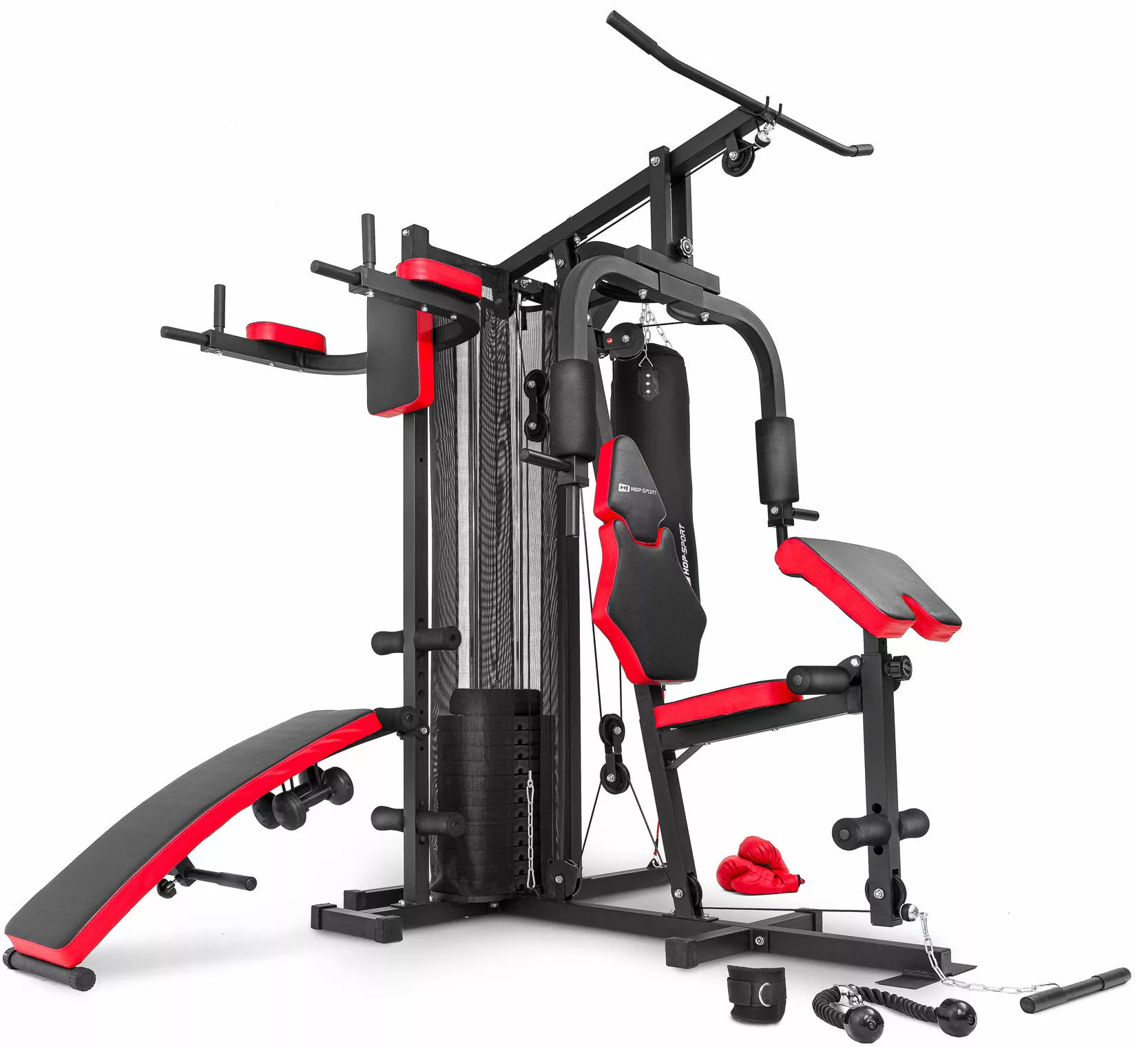 atlas treningowy z workiem 3 stanowiskowy hs 1054k