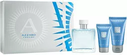 Azzaro Chrome zestaw woda toaletowa 30 ml balsam po goleniu 30 ml żel pod prysznic 50 ml Azzaro Chrome zestaw woda toaletowa 30 ml balsam po goleniu 30 ml żel pod prysznic 50 ml