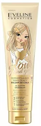 Eveline Cosmetics Glow and Go rozświetlająco nawilżający balsam do ciała ze złotymi drobinkami Eveline Cosmetics Glow and Go rozświetlająco nawilżający balsam do ciała ze złotymi drobinkami