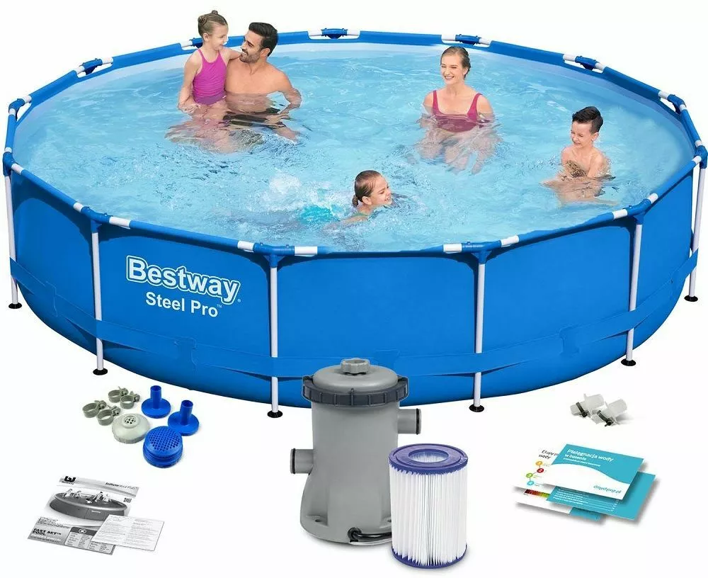 basen stelazowy bestway 5612e 396x84cm z pompa 7w1
