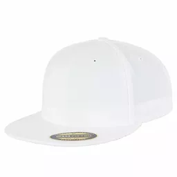 Biała czapka z daszkiem fullcap (przód)