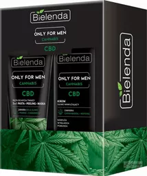 Bielenda ONLY FOR MEN CANNABIS CBD Zestaw kosmetyków dla mężczyzn Krem silnie nawilżający 50 ml Pasta do mycia twarzy Bielenda ONLY FOR MEN CANNABIS CBD Zestaw kosmetyków dla mężczyzn Krem silnie nawilżający 50 ml Pasta do mycia twarzy