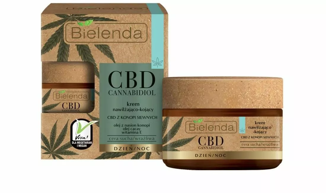 bielenda cbd cannabidiol 50ml krem do twarzy nawilzajaco kojacy na dzien i na noc