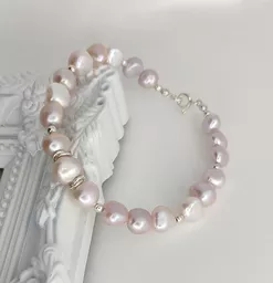 Bransoletka z pereł Studio Gazela różowo beżowa Bransoletka z pereł Studio Gazela różowo beżowa
