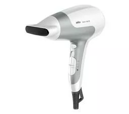 Suszarka do włosów Braun Satin Hair 5 PowerPerfection HD580 widok z lewej strony w srebrnym kolorze