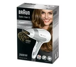 Suszarka do włosów Braun Satin Hair 5 PowerPerfection HD580 wiele elementów w zestawie wzmocniona obudowa 