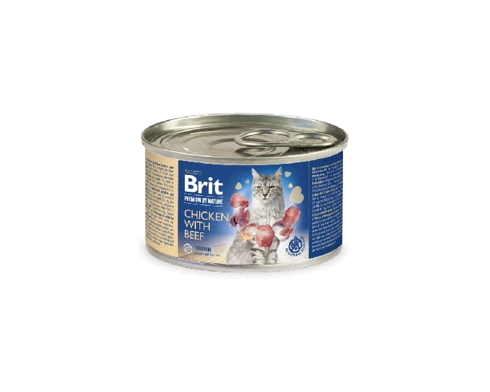 Mokra karma Brit Premium by Nature z kurczakiem i wołowiną