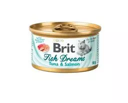 Karmy mokre Brit z serii Fish Dreams z tuńczykiem i łososiem