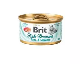 Karmy mokre Brit z serii Fish Dreams z tuńczykiem i łososiem Karmy mokre Brit z serii Fish Dreams z tuńczykiem i łososiem