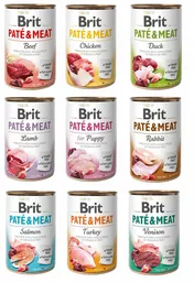 Zestawienie wszystkich karm Brit Pate & Meat