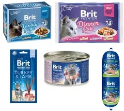 Karmy i przysmaki dla kotów z serii Brit Premium