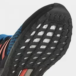 Buty męskie Adidas Ultraboost niebiesko czarne widok na podeszwę