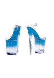 Erotyczne buty na 18-centymetrowym obcasie w kolorze błękitu