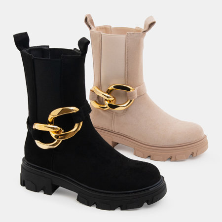 Buty workery z łańcuchem idealne na jesień i zimę Buty workery z łańcuchem idealne na jesień i zimę