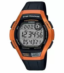 Casio WS 2000H 4AVEF zegarek czarno-pomarańczowa koperta