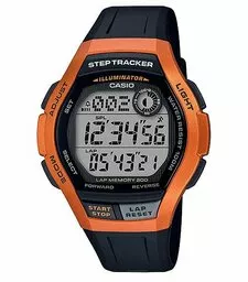 Casio WS 2000H 4AVEF zegarek czarno-pomarańczowa koperta Casio WS 2000H 4AVEF zegarek czarno-pomarańczowa koperta