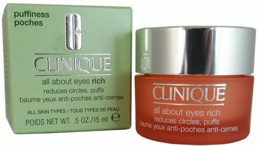 clinique all about eyes rich krem pod oczy przeciw zmarszczokom obrzekom i cieniom 15 ml