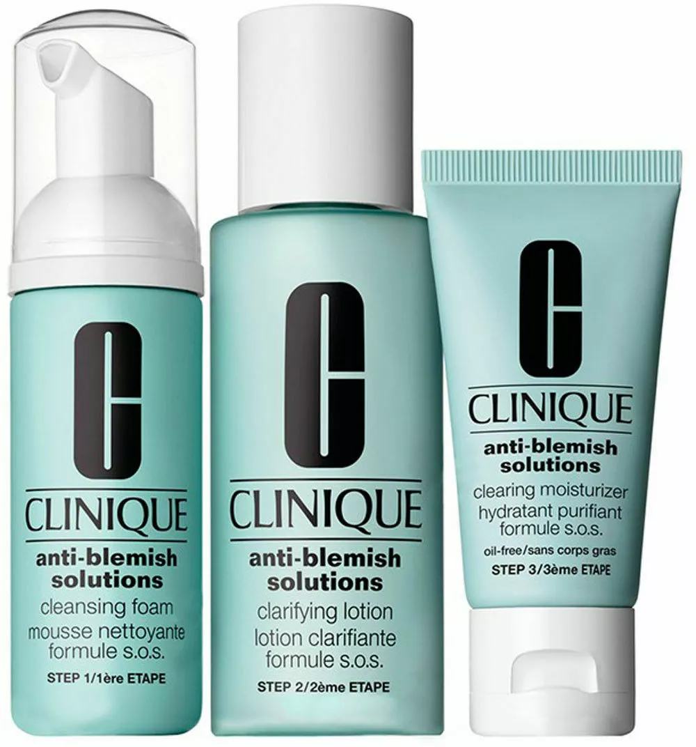 clinique anti blemish solutions clear skin system starter kit opakowanie podrozne do doskonalego oczyszczania skory