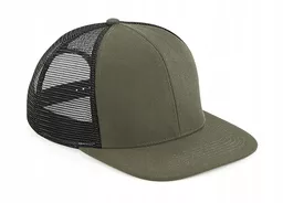 Czapka trucker w kolorze zielono czarnym lewy bok Czapka trucker w kolorze zielono czarnym lewy bok