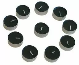 podgrzewacze całkowicie czarne komplet 10 szt świeczki tealight