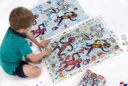 Chłopiec układający puzzle Czuczu Xplore Team Ciało człowieka