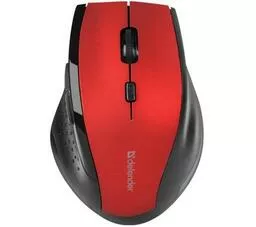 Myszka komputerowa Defender Accura MM 365 czarno czerwony widok od góry