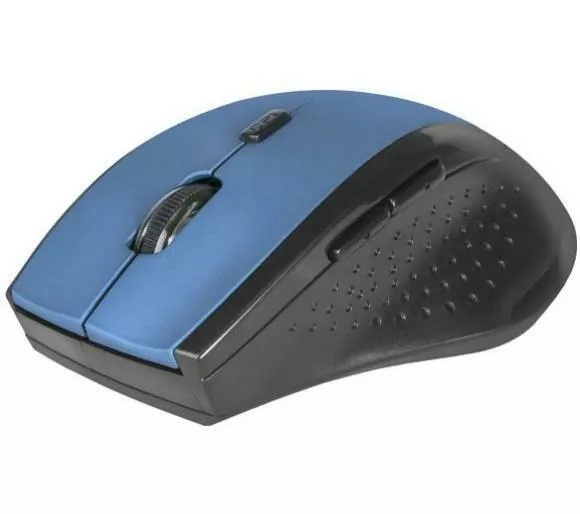 myszka komputerowa defender accura mm 365 czarno niebieski lewy bok
