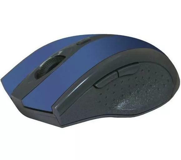 myszka komputerowa defender accura mm 665 czarno niebieska caly lewy bok