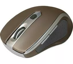 Myszka komputerowa Defender Safari MM 675 brązowa lewy bok zbliżenie na pokrętło