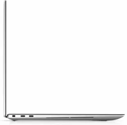 Lewy bok modelu XPS 15 z widocznymi gniazdami USB-C Lewy bok modelu XPS 15 z widocznymi gniazdami USB-C
