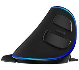 Myszka komputerowa Delux M618PD czarna z niebieskim podświetleniem widok na przyciski