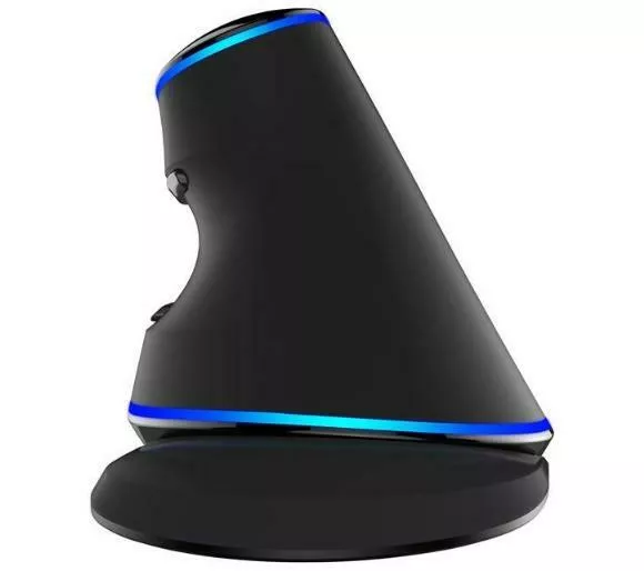 myszka komputerowa delux m618pd czarna z niebieskim podswietleniem tyl