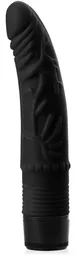 Czarne dildo z wibracjami o długości 19,5 cm