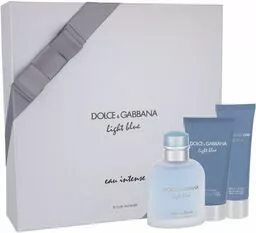 Dolce Gabbana Light Blue Eau Intense Pour Homme Woda perfumowana 100 ml Żel pod prysznic 50 ml Balsam po goleniu 75