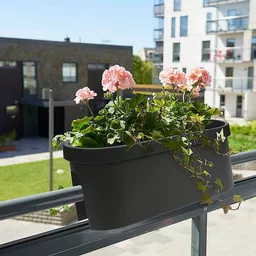 Doniczka na balustradę OrionAgd czarna Doniczka na balustradę OrionAgd czarna