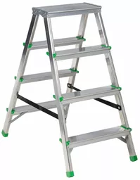 Drabina 2 stronna 3 stopnie z podestem AL DD2X4 aluminiowa Standers Drabina 2 stronna 3 stopnie z podestem AL DD2X4 aluminiowa Standers